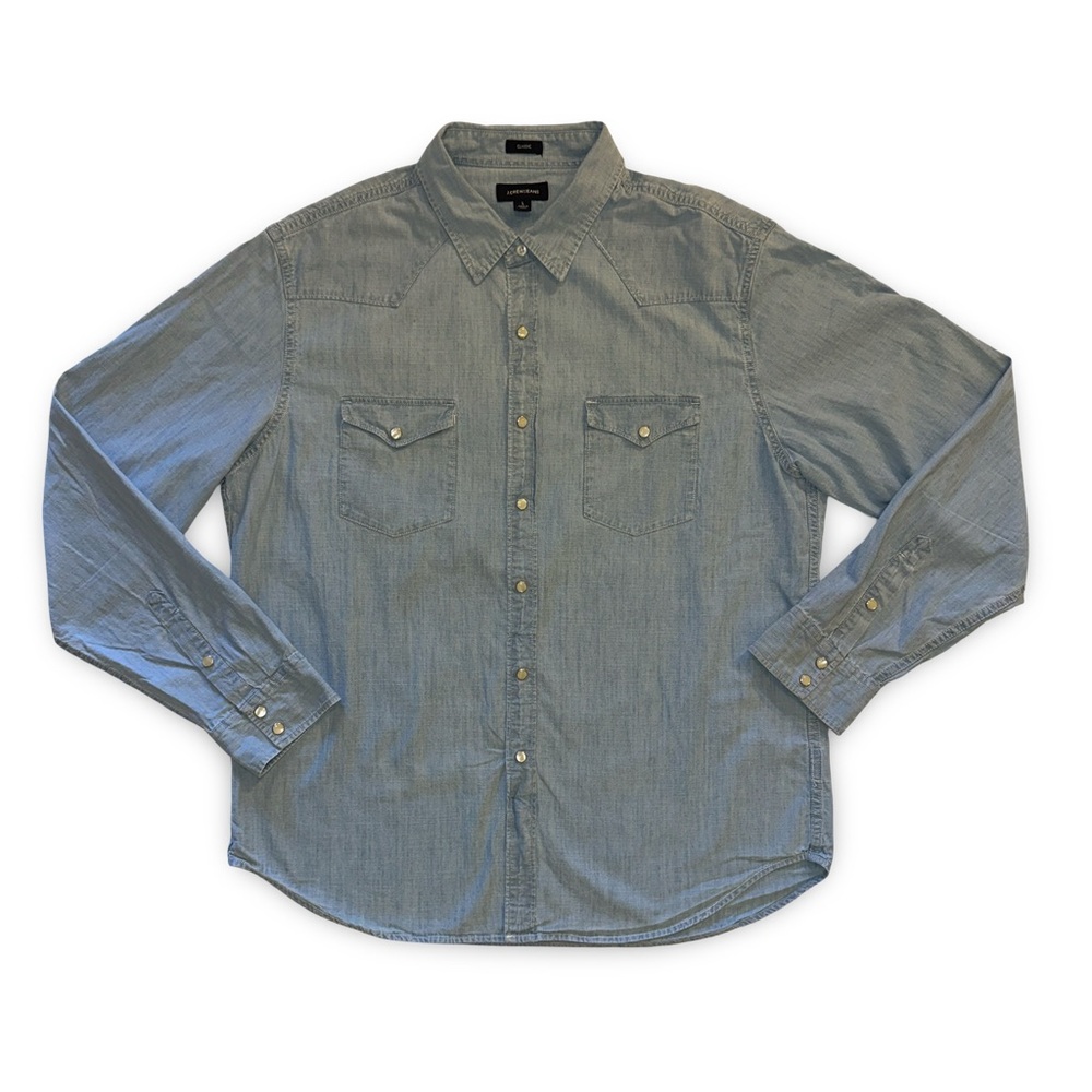 J.Crew Men’s Pearl Snap Long Sleeve Shirt
